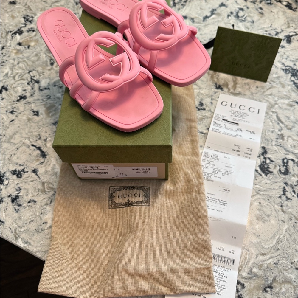 Authentic Gucci Interlocking G Slide Sandal size 38